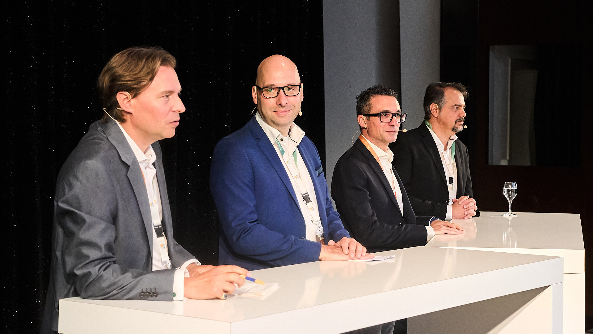 Von links: Dr.-Ing. Marc Heinisch (ConMoto), Stephan Ankermann (Schaeffler Technologies), Dr. Giuseppe Zelano (Comer Industries) und Carlo Martorano (AGCO)